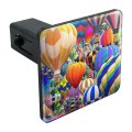 Hot Air Balloon Sky Traffic Jam Tow Trailer Hitch Cover Plug Insert For 1 25 In Receivers Heavy Duty Black Abs Plastic Modern 