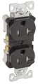 Eaton Trbr20bkbxsp 20-amp 3-wire 125-volt Tamper Resistant Commercial Grade Duplex Receptacle 2-pole Black 