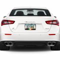 Ipick Image Real Black Carbon Fiber Italy Flag In Sports Stripe License Plate Frame
