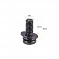 Uxcell M3 X 8mm Carbon Steel Phillips Pan Head Machine Screws Bolts Combine With Spring Washer And Plain Washers 50pcs