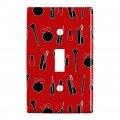 Makeup Lipstick Mascara Eyeliner Pattern Plastic Wall Decor Toggle Light Switch Plate Cover 