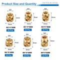 120pcs M3 M4 Metric Threaded Inserts Brass Heat Set Insert Knurled Nuts Assortment Kit 3d Printing Female