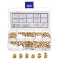 120pcs M3 M4 Metric Threaded Inserts Brass Heat Set Insert Knurled Nuts Assortment Kit 3d Printing Female