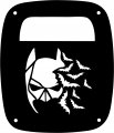 Jeeptails Bat Face Tail Lamp Light Covers For Jeep Cj Or Yj And Tj Wranglers Black Set Of 2 