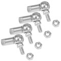 Cs8 Rod End Ball Bearing With Stud Right-hand Female Thread M5x0 Male 8 Self-lubricating Carbon Steel Socket Endfitting 4pcs 