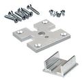 Satin Anodized 3 Way Partition Post Base Plate Kit D1990a3w 2 In X For Posts Up To 24 Aluminum Construction 