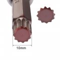 Uxcell 1 2 Drive X M10 10mm Triple Square Spline Bit Socket S2 Steel Bits Cr-v Sockets 4 Length Use With Ratchet Wrench Slide
