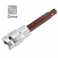 Uxcell 1 2 Drive X M10 10mm Triple Square Spline Bit Socket S2 Steel Bits Cr-v Sockets 4 Length Use With Ratchet Wrench Slide