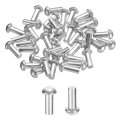 50 Pcs Brazier Head Solid Aluminum Rivets M4 Dia X 10mm Length Round Boat For Repairing Boats Machinery Aircraft Automobile 