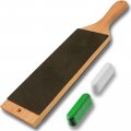 Lavoda Leather Strop Paddle For Knife Sharpening With Polishing Compound 3 By 15 Large Double Sidedping Kit -knife Strop 