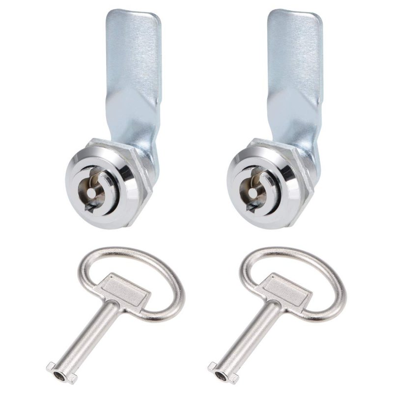 Tubular Cam Lock 18mm Cylinder Length Flat Fits Up To 1 4-inch Thickness Panel Slotted Key 2pcs