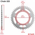 Caltric Drive Chain And Sprockets Kit Compatible With Suzuki Gsx-r600 Gsxr600 2001 2002 2003 2004 2005