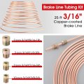 Willbond 31 Pcs Double And Single Flaring Tool Kit 25 16 Copper Coated Brake Line Tubing Tube Bender 3 8 -24 Threads Fittings