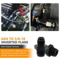 2pcs -6an 6an Male Flare To 5 8 -18 Inverted Adapter Fitting For 40k Tru Cooler