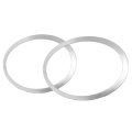 Pair Headlight Bezel For 2014 2024 Mini Cooper S F55 F56 F57 Silvery Chrome Abs Plastic Headlamp Cover Trim Replacement