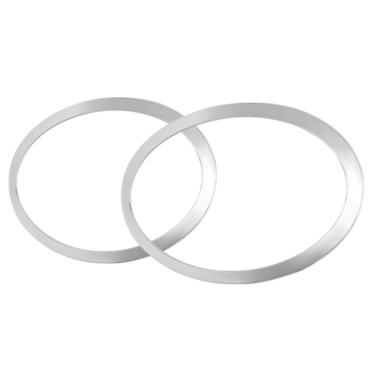 Pair Headlight Bezel For 2014 2024 Mini Cooper S F55 F56 F57 Silvery Chrome Abs Plastic Headlamp Cover Trim Replacement
