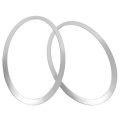 Pair Headlight Bezel For 2014 2024 Mini Cooper S F55 F56 F57 Silvery Chrome Abs Plastic Headlamp Cover Trim Replacement