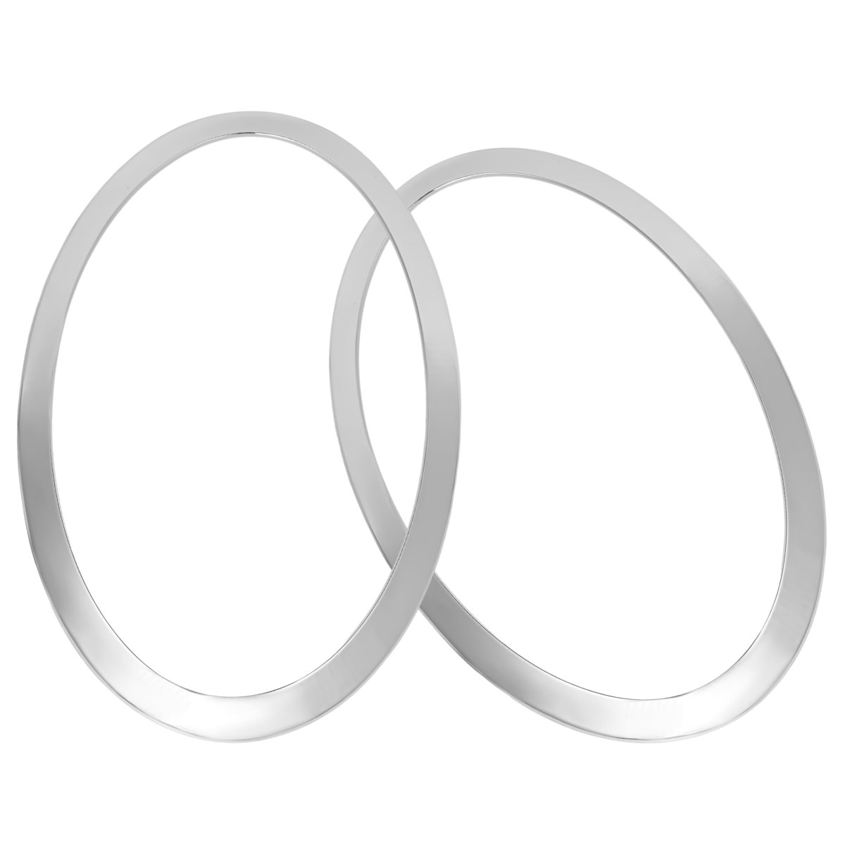 Pair Headlight Bezel For 2014 2024 Mini Cooper S F55 F56 F57 Silvery Chrome Abs Plastic Headlamp Cover Trim Replacement