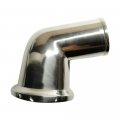Carbex Polished Aluminum 15a Swivel Water Neck For Sb Bb Chevy 327 350 454 396 Sbc Bbc