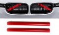 Originaleuro Red Front Grille V Bar Brace Decoration Cover Trims Stripes Compatible For Bmw F10 F11 X1 X2 