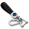 Ipick Image Compatible With Mopar In Black Braided Rope Style Genuine Leather Chrome Hook Key Chain
