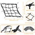 2-pack Bungee Net Motorcycle Cargo 12 X Small Stretch To 24 With 6 Adjustable Hooks Bike Cord