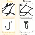 2-pack Bungee Net Motorcycle Cargo 12 X Small Stretch To 24 With 6 Adjustable Hooks Bike Cord