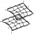 2-pack Bungee Net Motorcycle Cargo 12 X Small Stretch To 24 With 6 Adjustable Hooks Bike Cord 