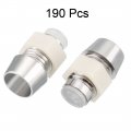 Uxcell 190pcs 5mm Led Lamp Holder Light Bulb Socket Plastic Chrome Plated For Light-emitting Diode Lighting