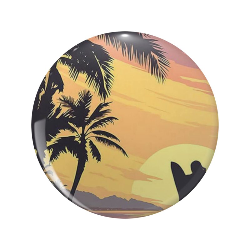 1080 Graphics Beauty Sunset Key Chain Double Sided Stainless Steel Keychain