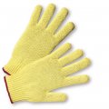 West Chester 35kel 7 Gauge Cotton Gloves A Pack Of 12 Small Kevlar With Brown Edging 