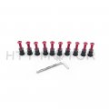 Windshield Bolts Nuts Screw Kit M5 X 15mm Red For Yamaha Kawasaki Ducati Suzuki Triumph Daytona And All Motorcycles With Size 