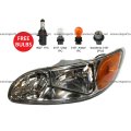 Niuparts Headlight With Halogen Bulbs Warm White Driver Side Fit Peterbilt 330 335 325 337 340 348 382 384 386 387
