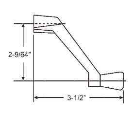 Window Operator Handle For Truth Hardware Bright White 11 32 In Spline Size Metal Replacement Crank And Awning Operators
