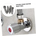 Alipis Water Heater Hose 4 Pcs Corrugated Nozzle Inlet Double Head Stainless Steel Shower And Tube