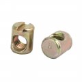 Uxcell M5x10mm Yellow Zinc Plated Slotted Barrel Nuts 20pcs