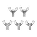5pcs 1 4-20 X 3 8 Wing Butterfly Screw Bolts 304 Stainless Steel Machine Fastener Thumb Hand Screws For Electronic Equipment 