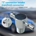 Usonline911 Intake Manifold Vaccuum T Fitting 1 4 3 8 Hose Nipples Chrome Aluminum 4531