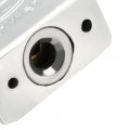 Uxcella Stainless Steel Padlock 30mm Body Wide Chrome Finish Harden Long Shackle Keyed Different