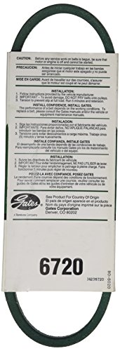 Gates 6720 Powerated V-belt 3l Section 3 8 Width 7 32 Height 20 0 Belt Outside Circumference