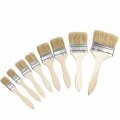 8 Pack Natural Bristle Professional Paint Brush Set With Wood Handle For Oil Based Latex Stain And Watercolor Paints Sizes 1 In 