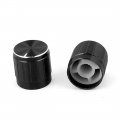 Uxcell Floor Lamp Knob Led Switch Replacement 6mm Hole Dia Metal Dimmer Rotary Control 17 X 17mm Black Pack Of 8