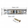 Uxcella 16mm Dia Bearing Steel Electroplating Double Wheel Sliding Door Window Pulley