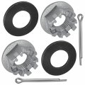 Caltric Front Axle Castle Nut Compatible With Suzuki Lt-a500f 2002 2003 2004 2005 2006 2007