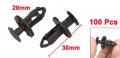Uxcell 100pcs 30mm Long Plastic Push Fasteners Rivets Clips 20mm Head For Car