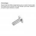 Uxcell Square Head Bolt 10pcs M6x16mm Fully Thread Carbon Steel Grade 4 8 Machine Screws