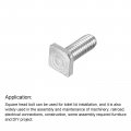 Uxcell Square Head Bolt 10pcs M6x16mm Fully Thread Carbon Steel Grade 4 8 Machine Screws