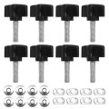 8 Pcs Hard Top Bolts Replacement For Jeep Wrangler Quick Removal Fastener Thumb Screws Nut Kit Jk Yj Tj Sahara Rubicon 2 4 Door 