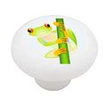 Bamboo Frog High Gloss Ceramic Drawer Knob 