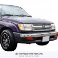 Hd Ridez For Toyota Tacoma 1998-2000 2wd Main Upper Stainless Steel Chrome Polished 8x6 Horizontal Billet Grille Insert